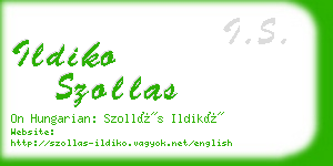 ildiko szollas business card